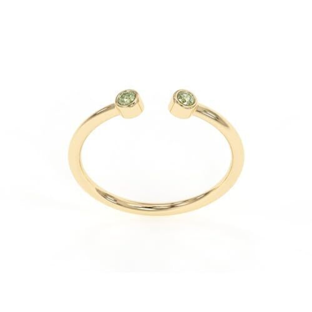 4099 Green Peridot Rings, 18K Gold Rings Teen Girls That Don't Tarnish